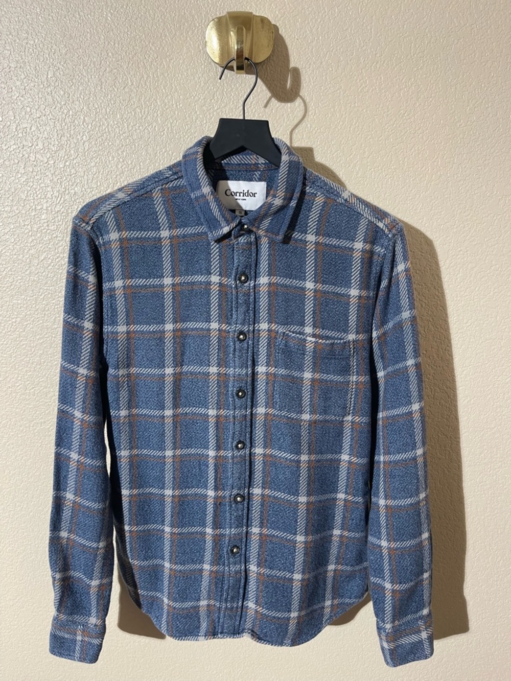 Corridor Blue Plaid Long-Sleeve Button-Down Shirt